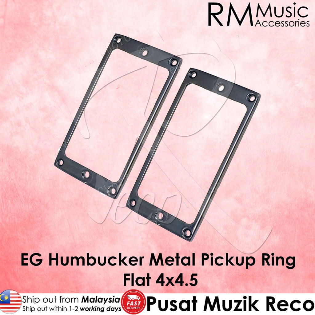 RM 7C/3150-BK Flat Humbucker Metal Pickup Frame Mounting Ring 4mm, Black - Reco Music Malaysia
