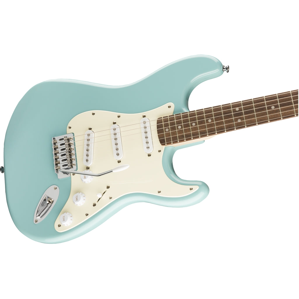 Fender Squier 0370001597 Bullet Stratocaster Electric Guitar With Tremolo (Tropical Turquoise) - Reco Music Malaysia