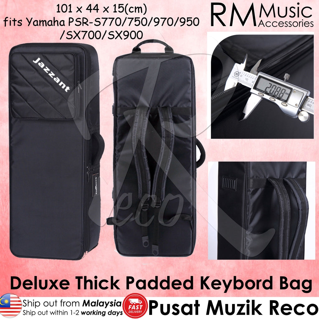 RM L01445 Deluxe THICK Padded Keyboard Bag Padded Double Back Strap Yamaha Keyboard PSR S7XX/9xx SX700 SX900 - Reco Music Malaysia