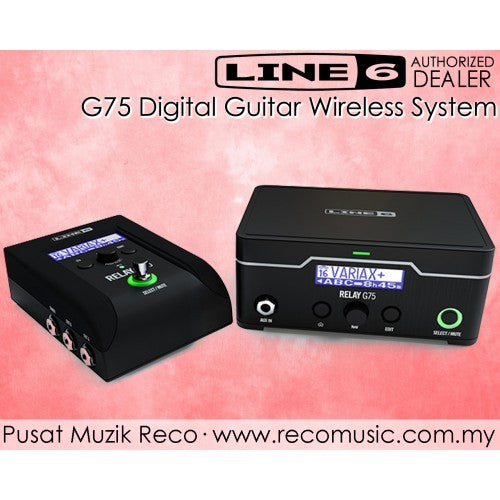 Line 6 Relay G75 Digital Wireless Guitar System - Up to 200-feet range - Reco Music Malaysia
