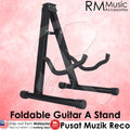 Foldable Black RAS50 A Shape Guitar Stand for All Guitars - Reco Music Malaysia