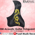 RM Acoustic Guitar Pickguard - D11 Gold Dragon - Reco Music Malaysia