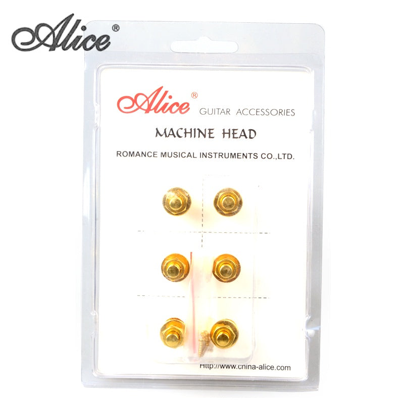 Alice AD-016JP Gold Plated Acoustic Guitar Machine Head SET 3+3 Tuning Peg Tuner Diecast Machine Head 3R3L - Reco Music Malaysia