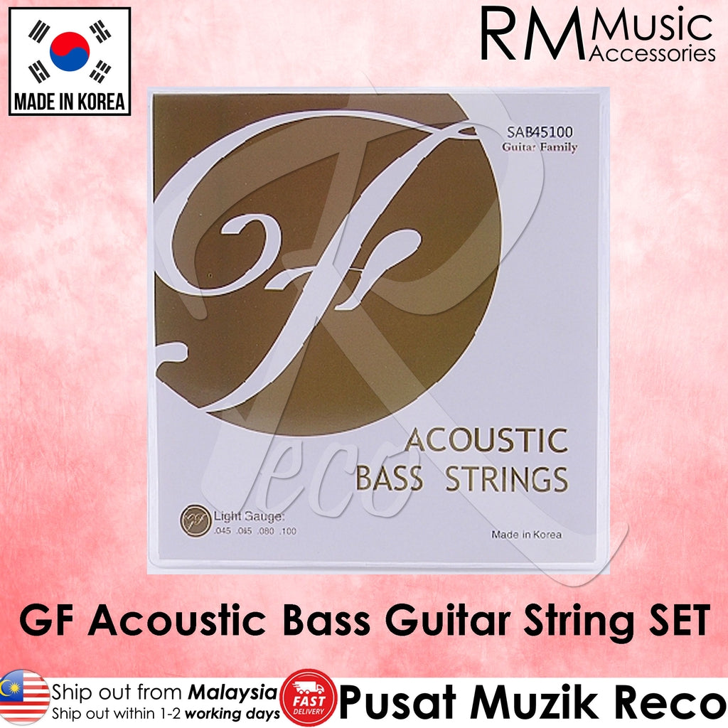 RM GF SAB45100 Acoustic Bass Guitar String SET 4 String 45-100 - Reco Music Malaysia