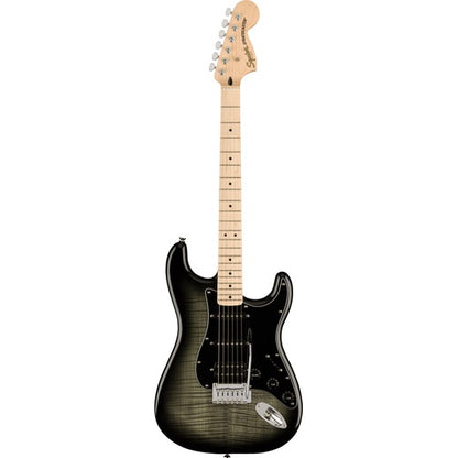 Fender Squier 0378153539 Affinity Stratocaster FMT Flamed Maple Top HSS Electric Guitar Maple Fingerboard Black Burst - Reco Music Malaysia