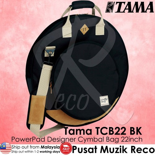 Tama PCB22BK Powerpad Black Cymbal Bag Fits 8 Cymbals - Reco Music Malaysia