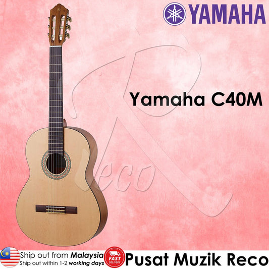 Yamaha C40M Matt Finish Spruce Top Nylon String Classical Guitar - Reco Music Malaysia