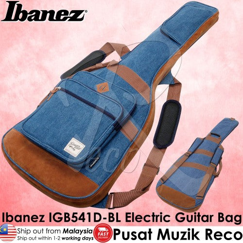 Ibanez IGB541D-BL Powerpad Series Designer Collection Electric Guitar Bag (Denim Blue) - Reco Music Malaysia