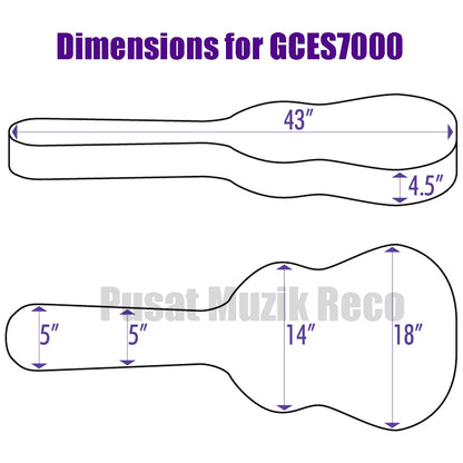 On Stage GCES7000 ES-335 Style Semi Hollow Electric Guitar Hard Case - Reco Music Malaysia