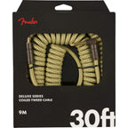 Fender 0990823050 Deluxe Series 30ft TWEED Coil Instrument Guitar Cable - Reco Music Malaysia
