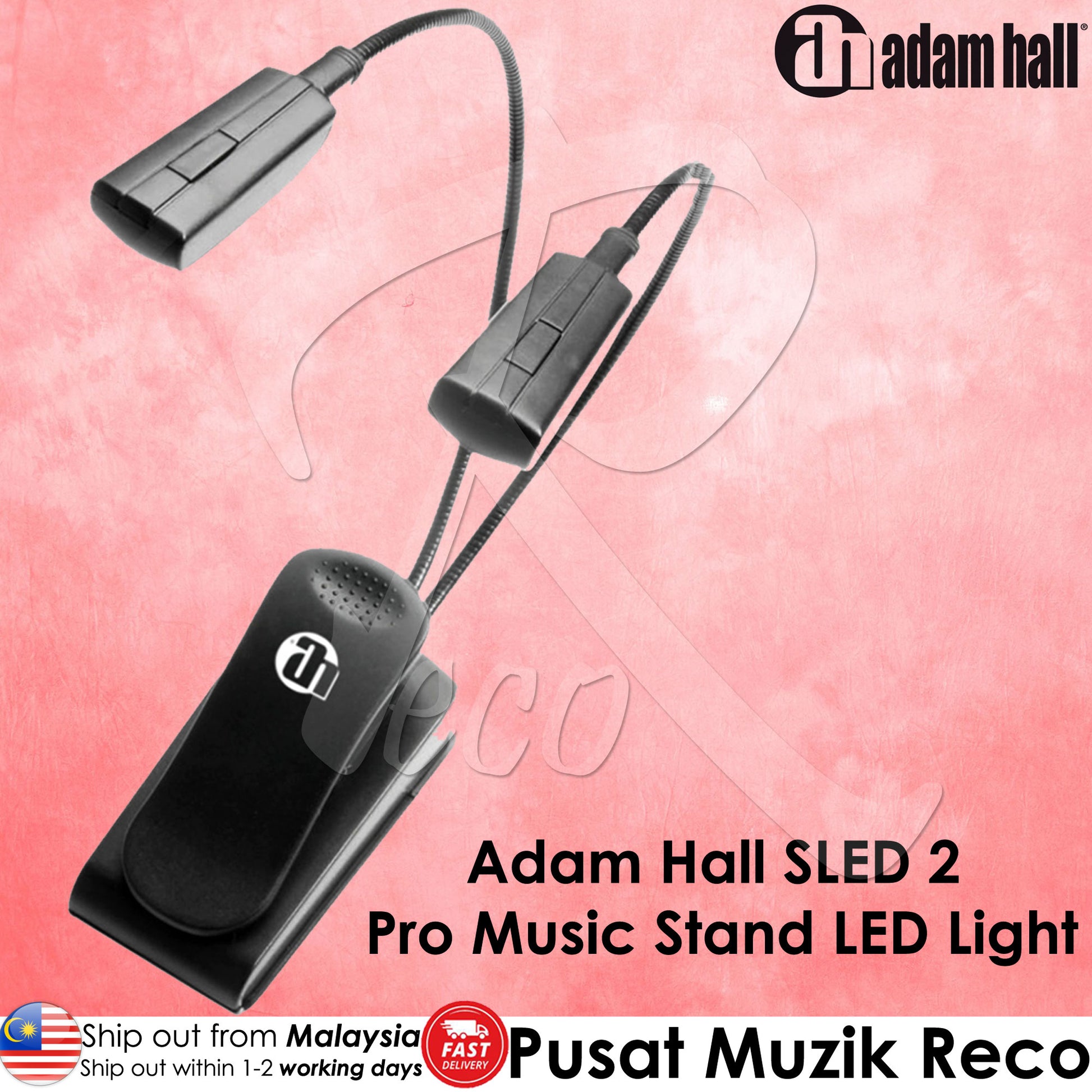 Adam Hall SLED 2 Pro Music Stand LED Light - Reco Music Malaysia