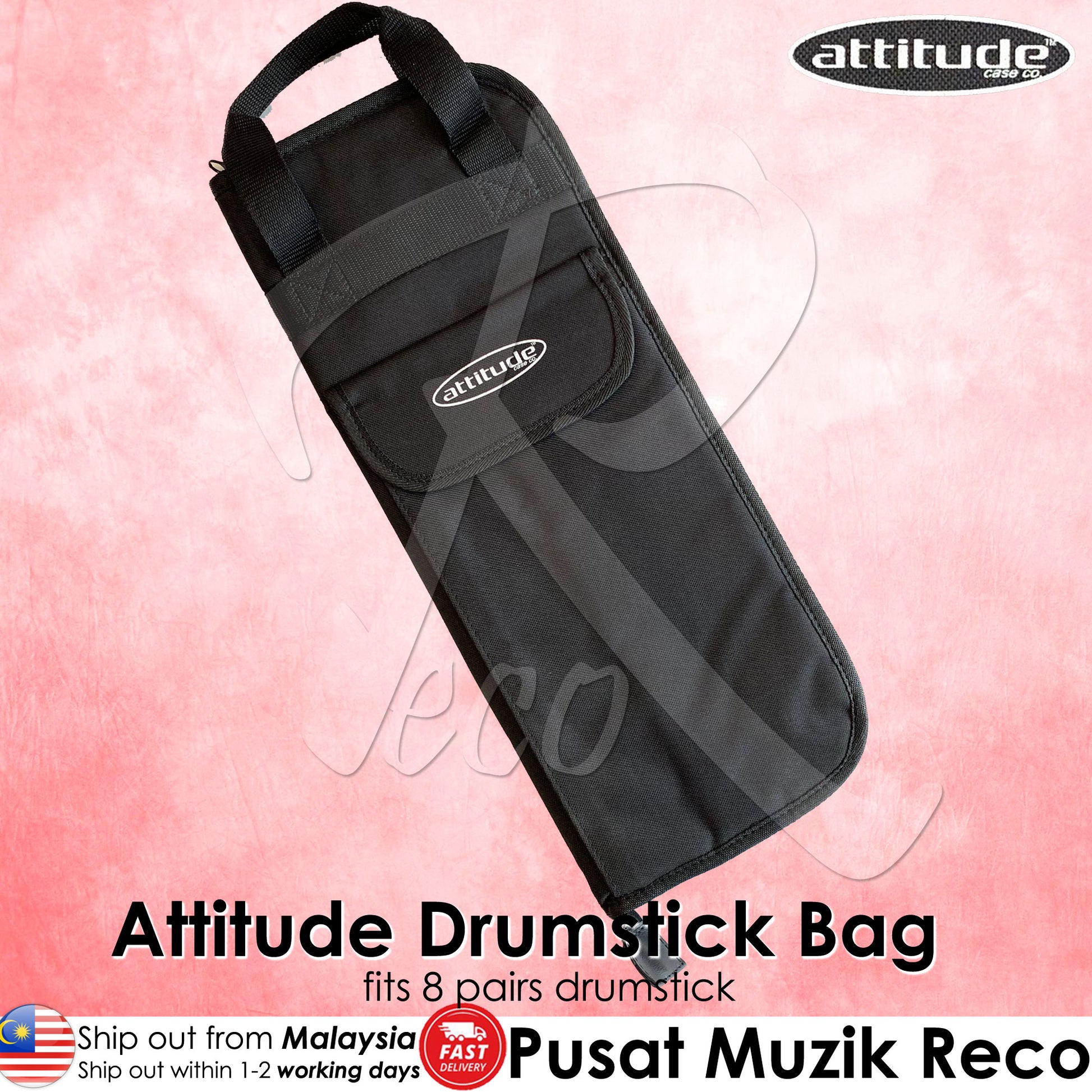 Attitude DrumStick Bag Case with Carrying Strap | Reco Music Malaysia
