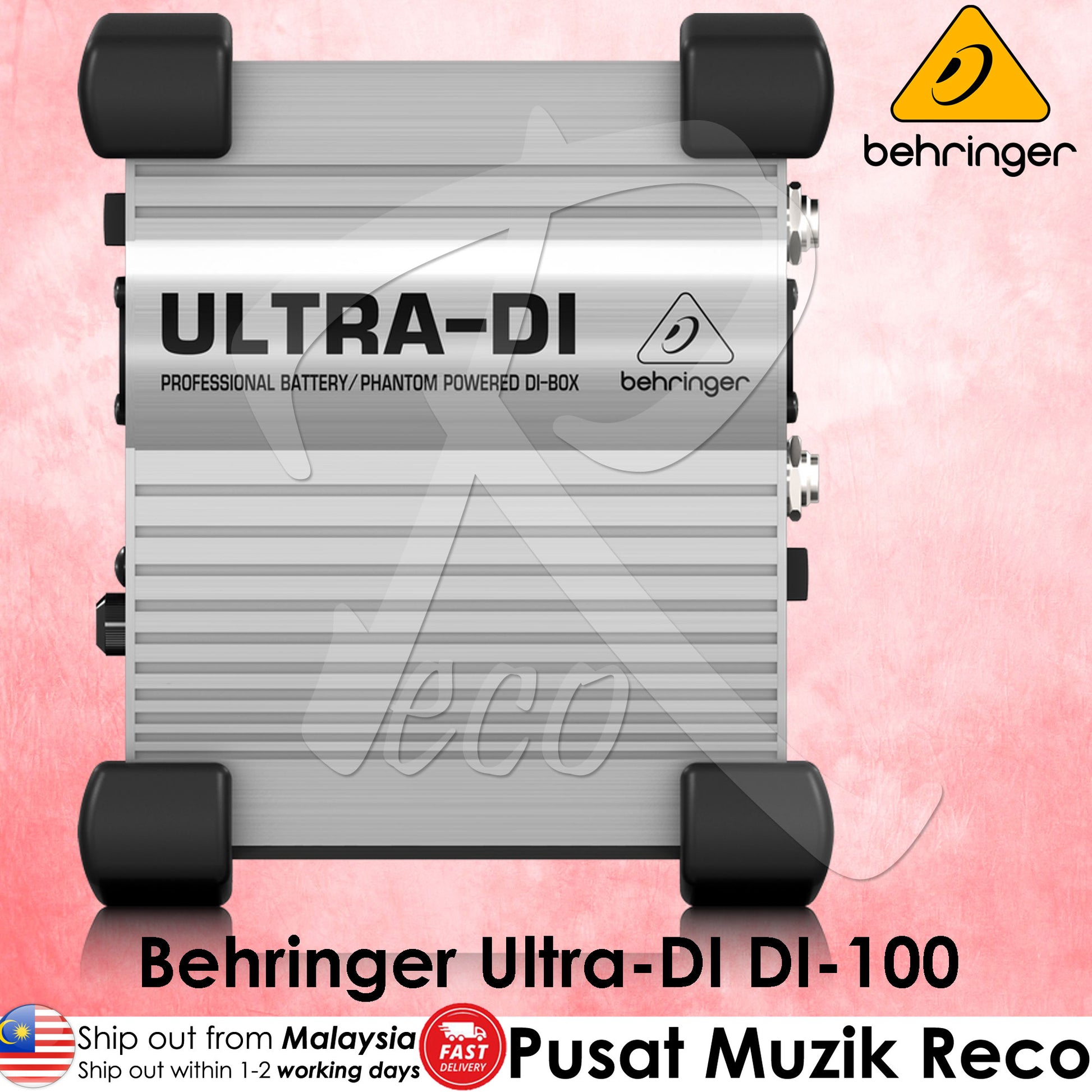 Behringer ULTRA-DI DI100 Active DI Box - Reco Music Malaysia
