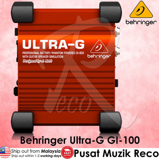 Behringer Ultra-G GI100 1-channel Active Guitar Direct Box | Reco Music Malaysia