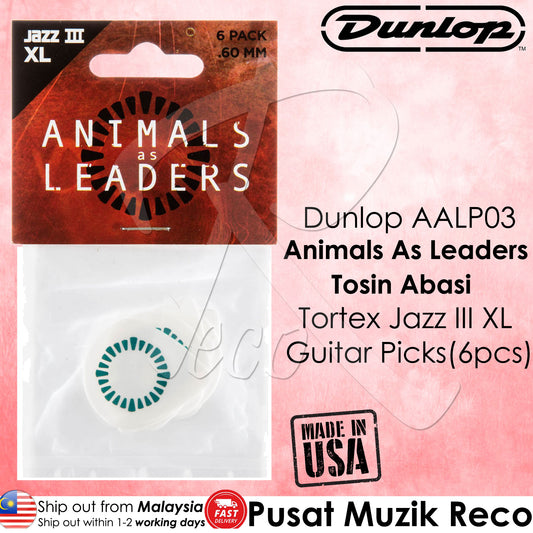 Dunlop AALP03 Animals As Leaders Tosin Abasi Tortex Jazz III XL Guitar Picks (6pcs) | Reco Music Malaysia