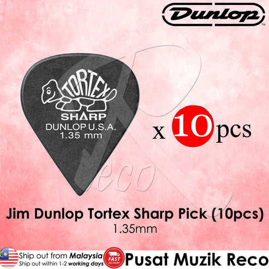 Jim Dunlop Tortex Sharp Guitar Pick 1.35mm - Reco Music Malaysia