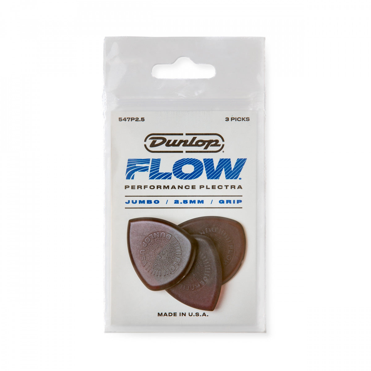 Dunlop 547P2.5 Flow Jumbo Grip Guitar Picks - Reco Music Malaysia