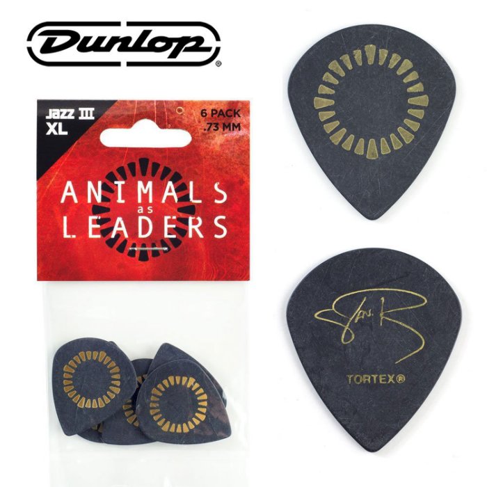 Jim Dunlop AALP04 Animals As Leaders Javier Reyes Tortex Jazz III XL Guitar Picks (6pcs) | Reco Music Malaysia