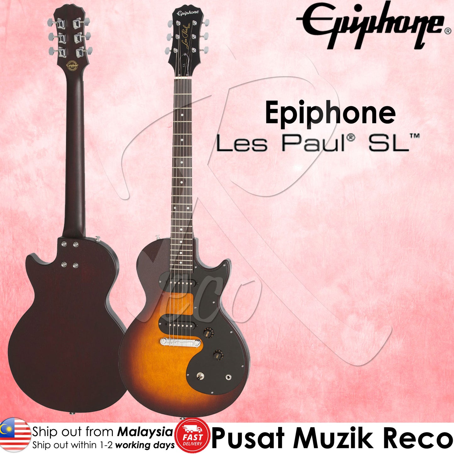 Epiphone Les Paul SL VS Electric Guitar - Vintage Sunburst | Reco Music Malaysia