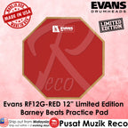 Evans RF12G Red 12in Limited Edition Barney Beats RealFeel Drum Practice Pad - Reco Music Malaysia
