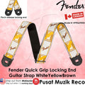 Fender 0990629005 White Yellow Brown Quick Grip Secure Locking End Strap - Reco Music Malaysia