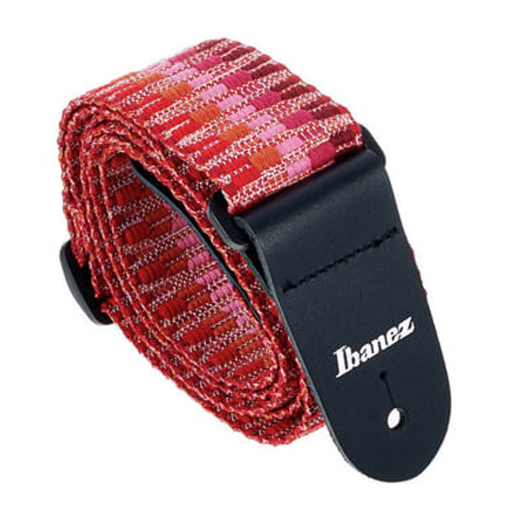 Ibanez GSB50 C6 Braided Guitar Strap Red - Reco Music Malaysia