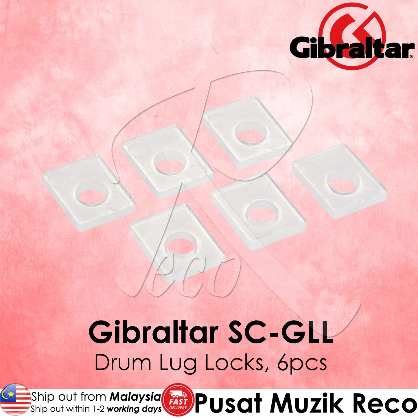 Gibraltar SC-GLL Lug Locks 6/Pack | Reco Music Malaysia