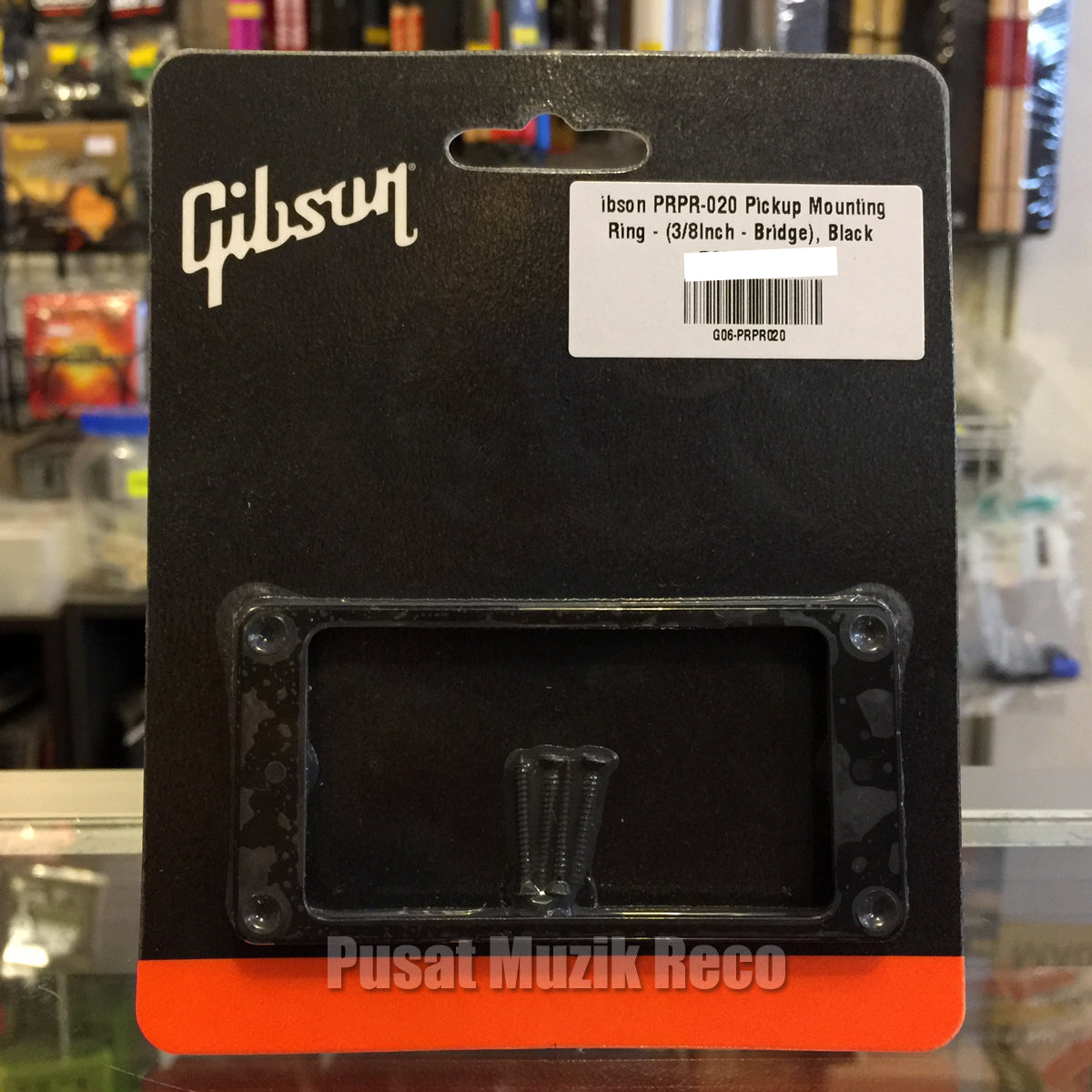 Gibson PRPR-020 Guitar Pickup Mounting Ring 3/8" Bridge, Black - Reco Music Malaysia