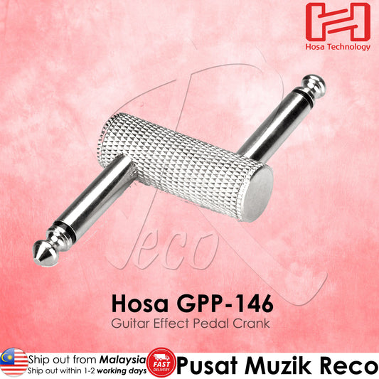 Hosa GPP-146 1/4" TS To 1/4" TS Guitar Effect Pedal Crank | Reco Music Malaysia