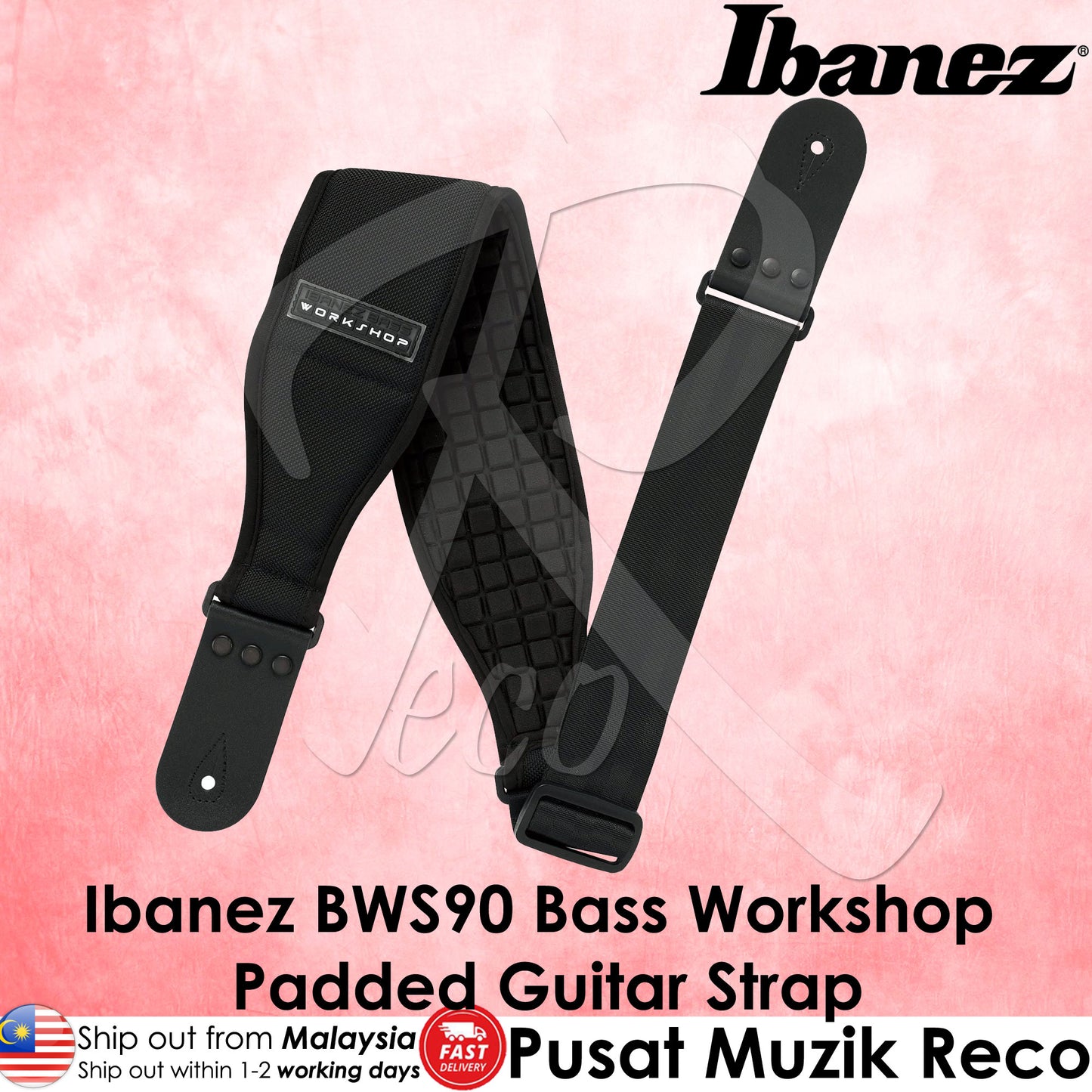 Ibanez BWS900 Bass Workshop Thick Padded Guitar Strap - Reco Music Malaysia