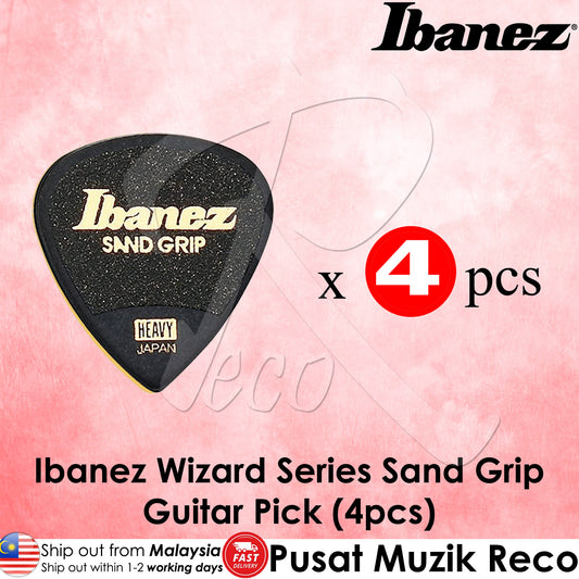 Ibanez PA16SG-BK Wizard Series Sand Grip NON SLIP Guitar Picks Medium 0.8mm - Reco Music Malaysia
