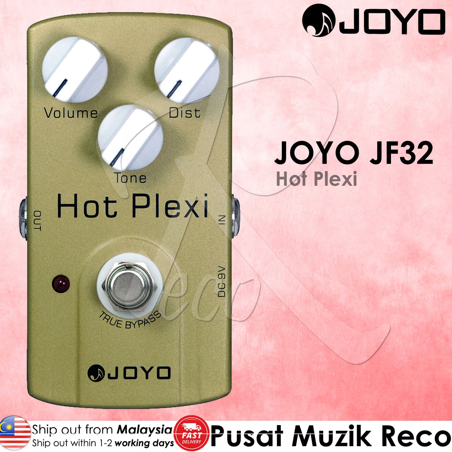 Joyo JF-32 Hot Plexi Guitar Effect Pedal - Reco Music Malaysia