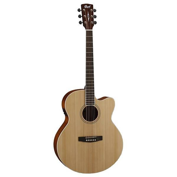Cort CJ1F Solid Top Semi Acoustic Guitar With Bag | Reco Music Malaysia