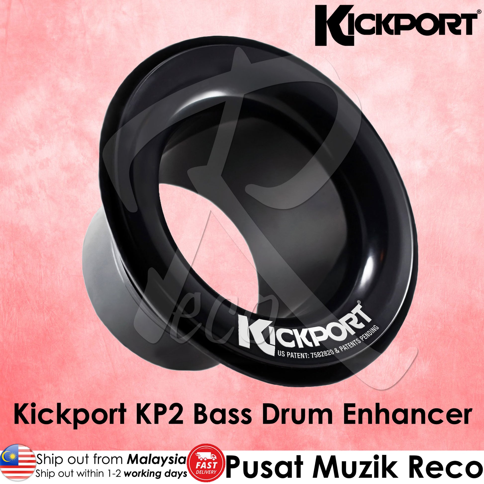 Kickport KP2-BLK Bass Drum Enhancer Port - Black - Reco Music Malaysia