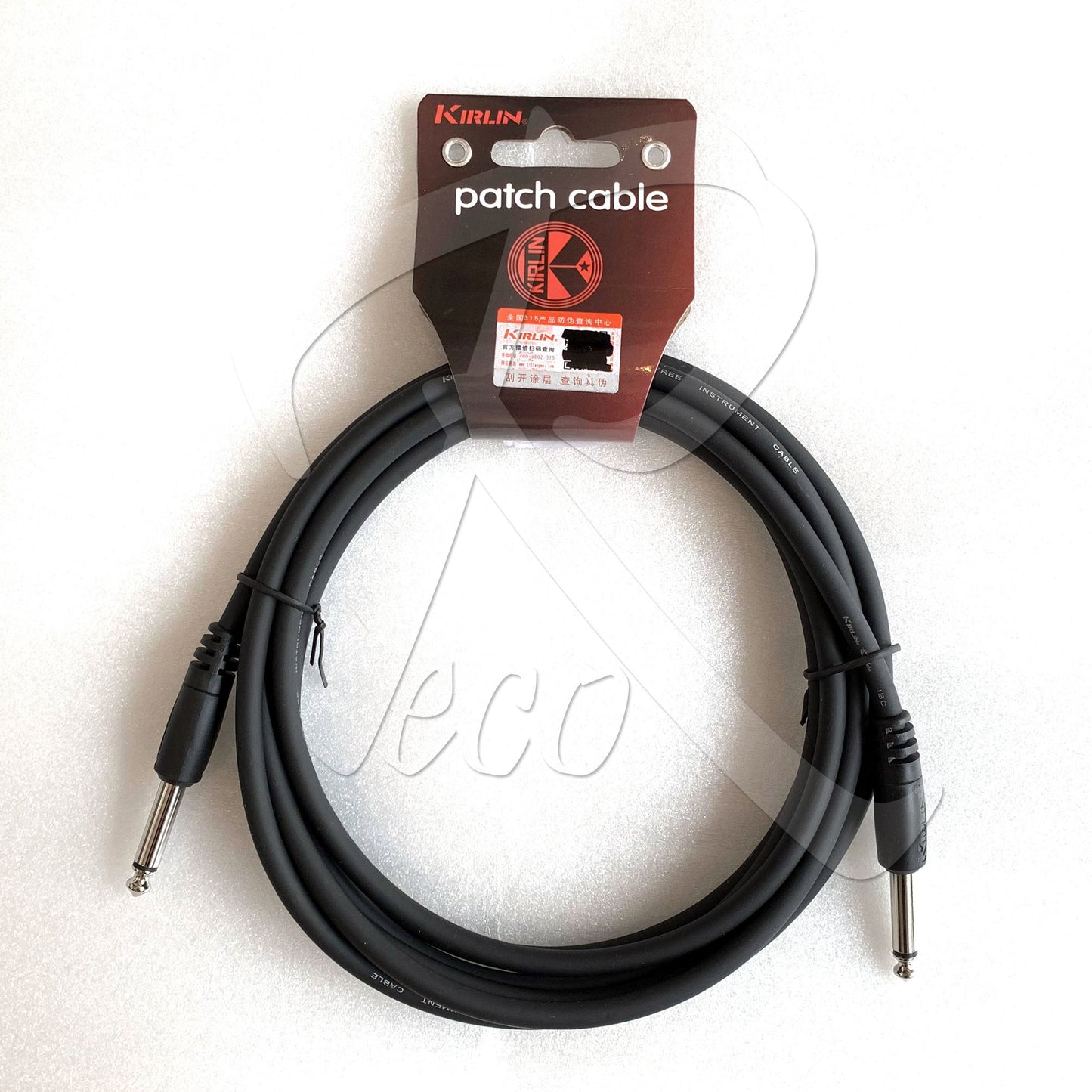 Kirlin IC-241 /BK Instrument Guitar Cable 10ft