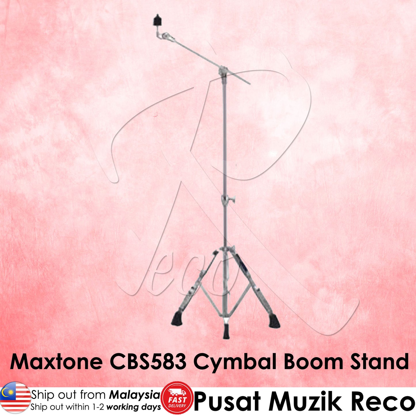 Maxtone CBS583 Drum Cymbal Boom Stand | Reco Music Malaysia