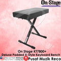 On Stage KT7800+ Deluxe Padded X-Style Keyboard Bench - Reco Music Malaysia
