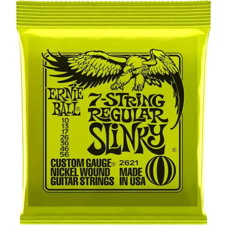 Ernie Ball 2621 Regular Slinky 7-string Nickel Wound Electric Guitar String 1056 | Reco Music Malaysia