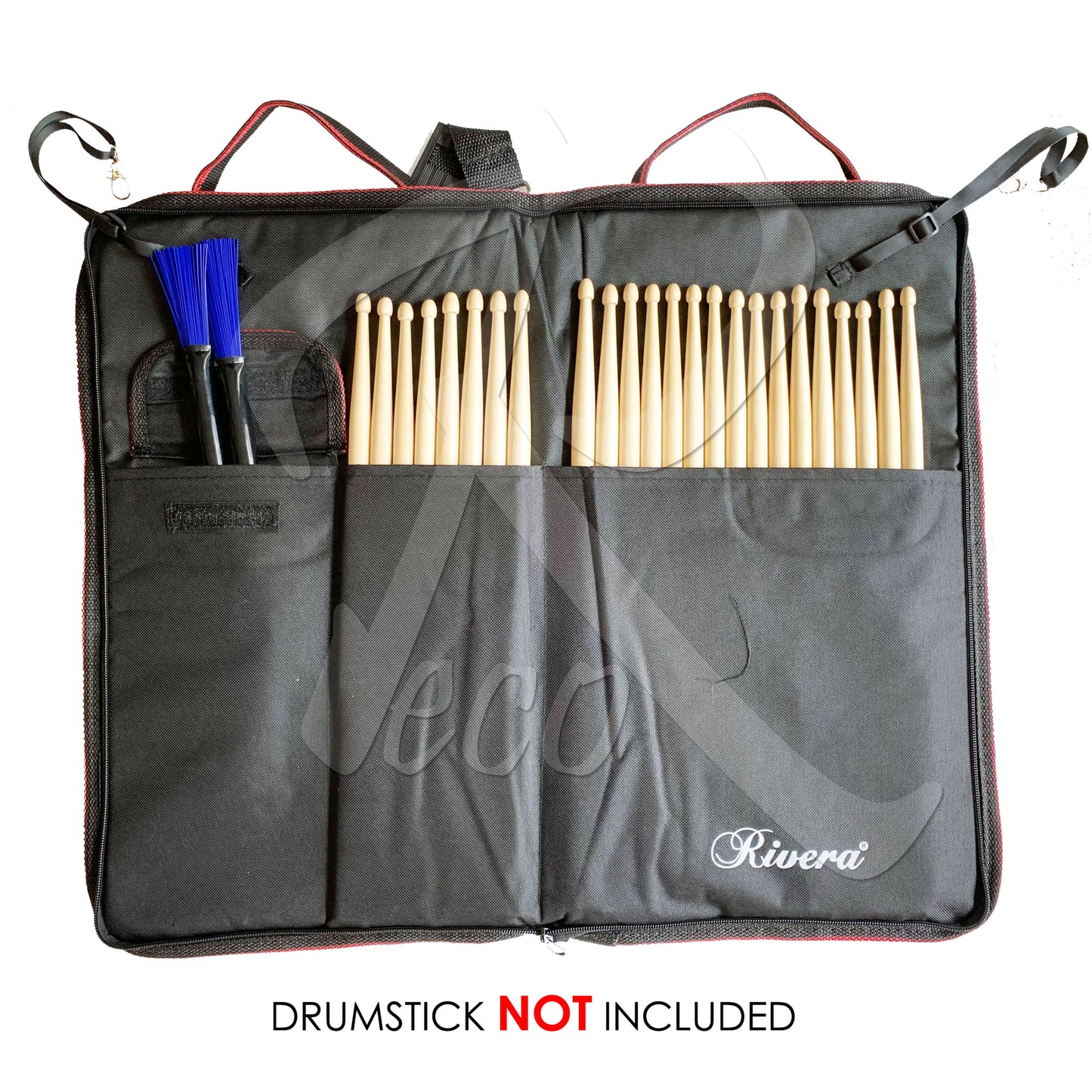 RM Extra Large Padded Drumstick Bag Stick Holder - Hold 12 Pairs Drumstick - Reco Music Malaysia