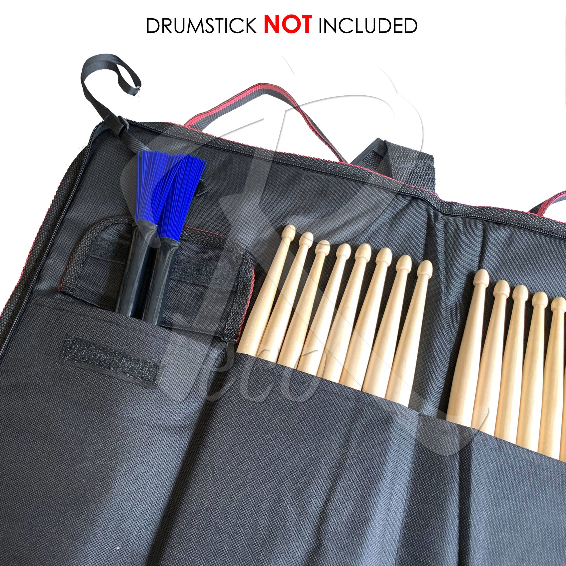 RM Extra Large Padded Drumstick Bag Stick Holder - Hold 12 Pairs Drumstick - Reco Music Malaysia