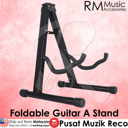 RM Solid Guitar A Stand for Acoustic, Electric, Bass Guitar and Ukulele - Reco Music Malaysia