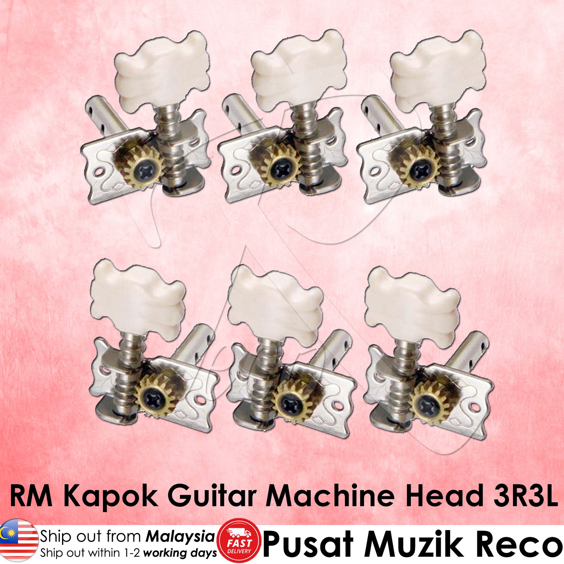 RM Kapok Guitar Machine Head Tuning Peg 3R3L - Reco Music Malaysia