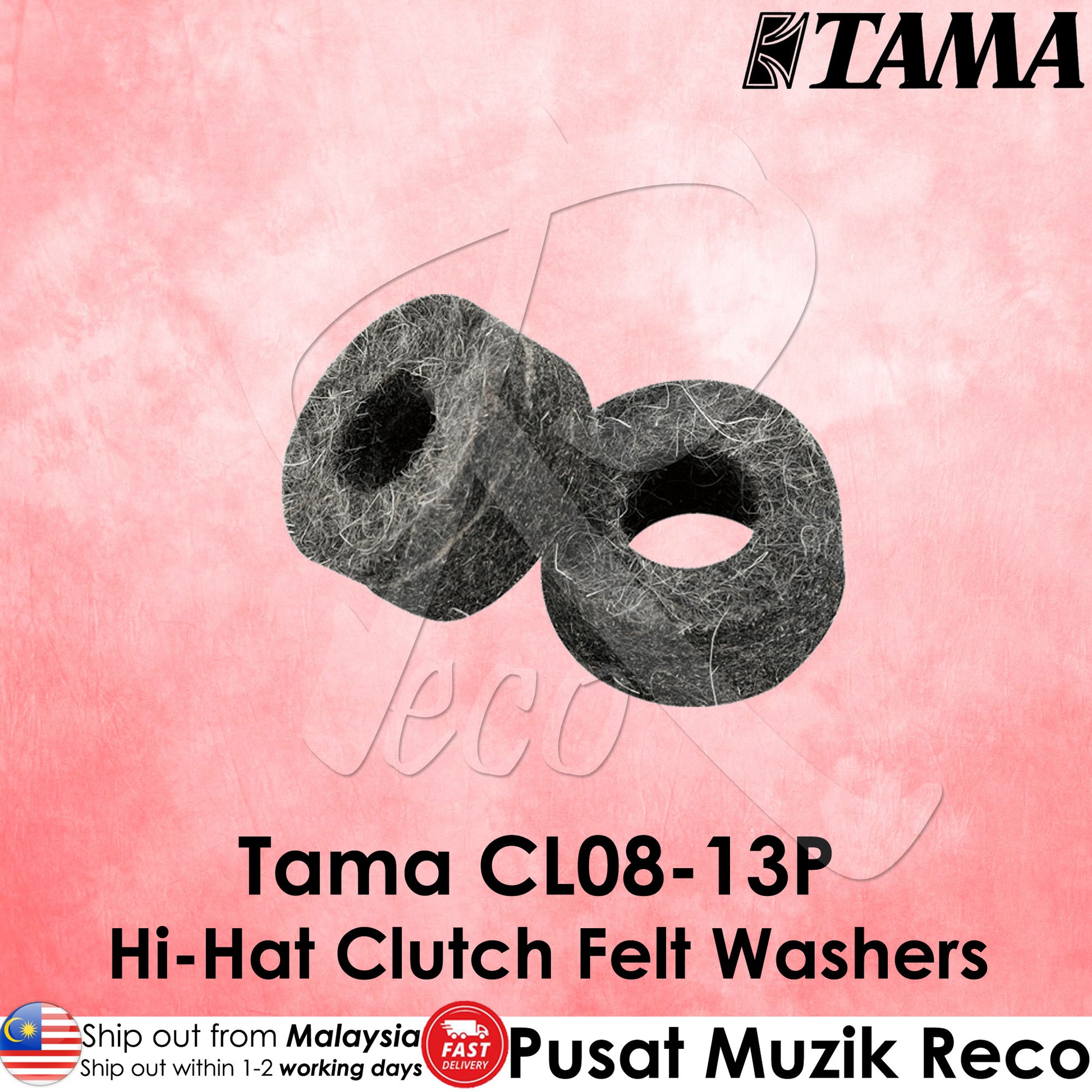 Tama CL08-13P Hi-Hat Clutch Felt Washers | Reco Music Malaysia
