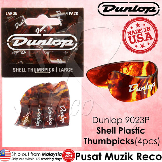 Dunlop 9023P Shell Plastic Guitar Thumbpicks Large  - Reco Music Malaysia