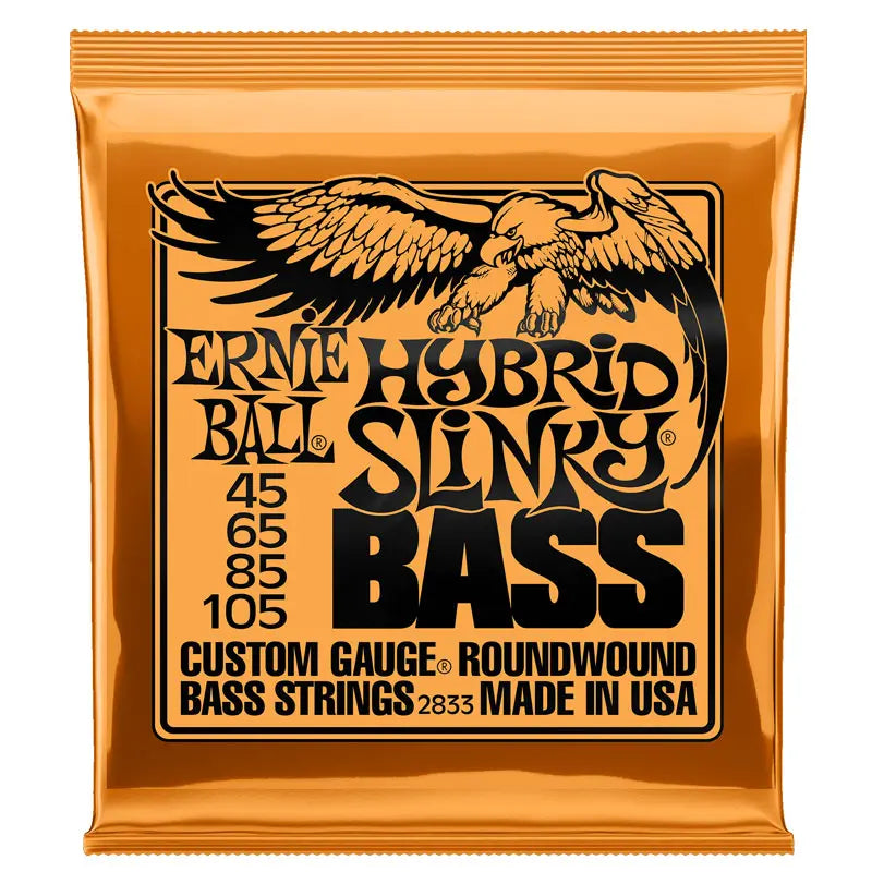 Ernie Ball 2833 Hybrid Slinky Roundwound 4 String Electric Bass Guitar String 45-105 - Reco Music Malaysia