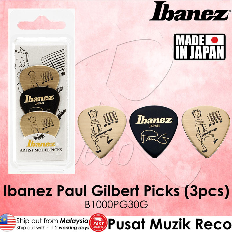 Ibanez B1000PG30P Paul Gilbert 30th Anniversary Signature Picks 3pcs (Made in Japan) - Reco Music Malaysia
