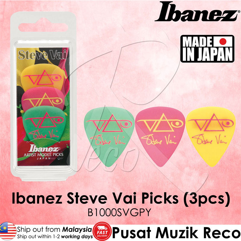 Ibanez B1000SVGPY Steve Vai Signature Picks 3pcs (Made in Japan) - Reco Music Malaysia