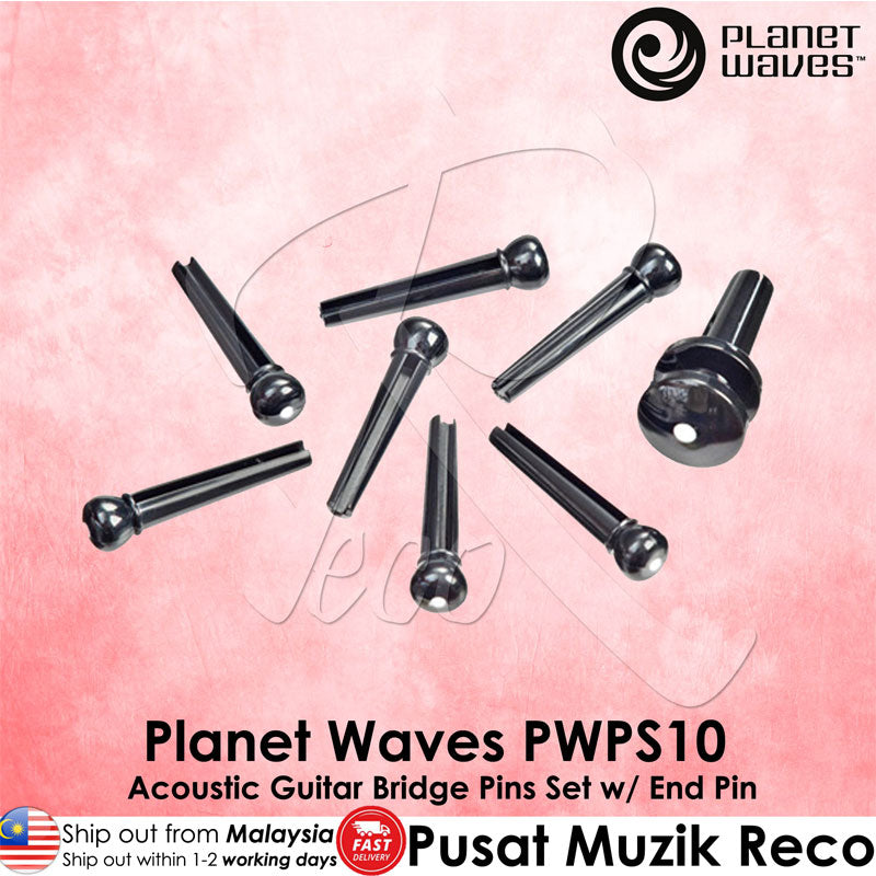 Planet Waves PWPS10 Acoustic Guitar Bridge Pins End Pin Set - Reco Music Malaysia
