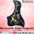 RM Acoustic Guitar Pickguard - L16 Gold Bird - Reco Music Malaysia
