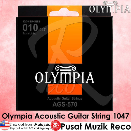 Olympia AGS-570 Acoustic Guitar String 1047 - Reco Music Malaysia